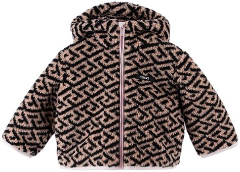 versace pink jacket black fur|versace jacket.